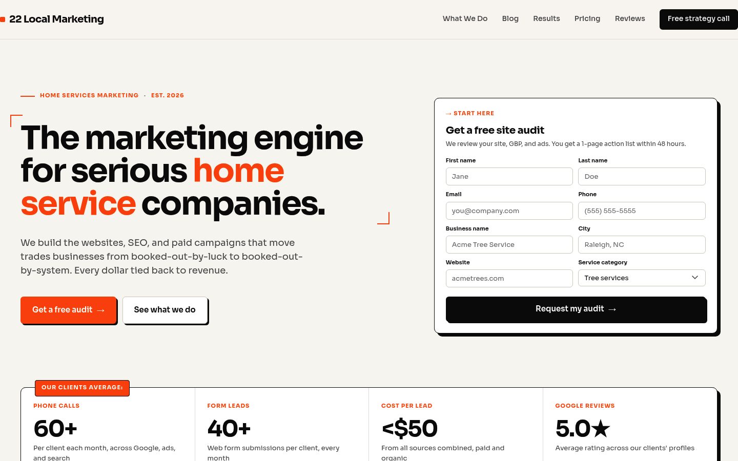 22 Local Marketing website preview