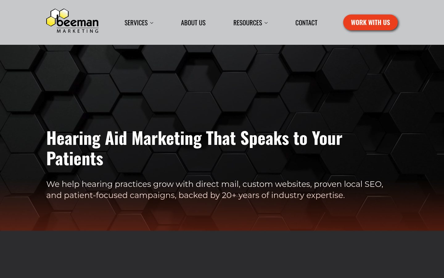 Beeman Marketing website preview