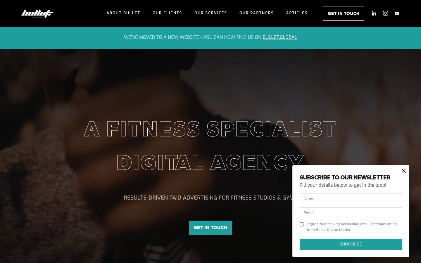 Bullet Digital Media website preview