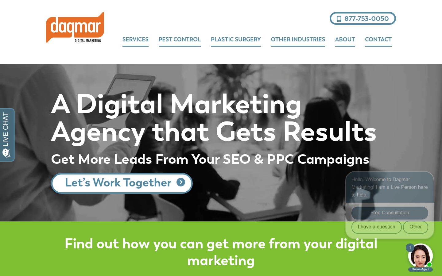 Dagmar Marketing website preview