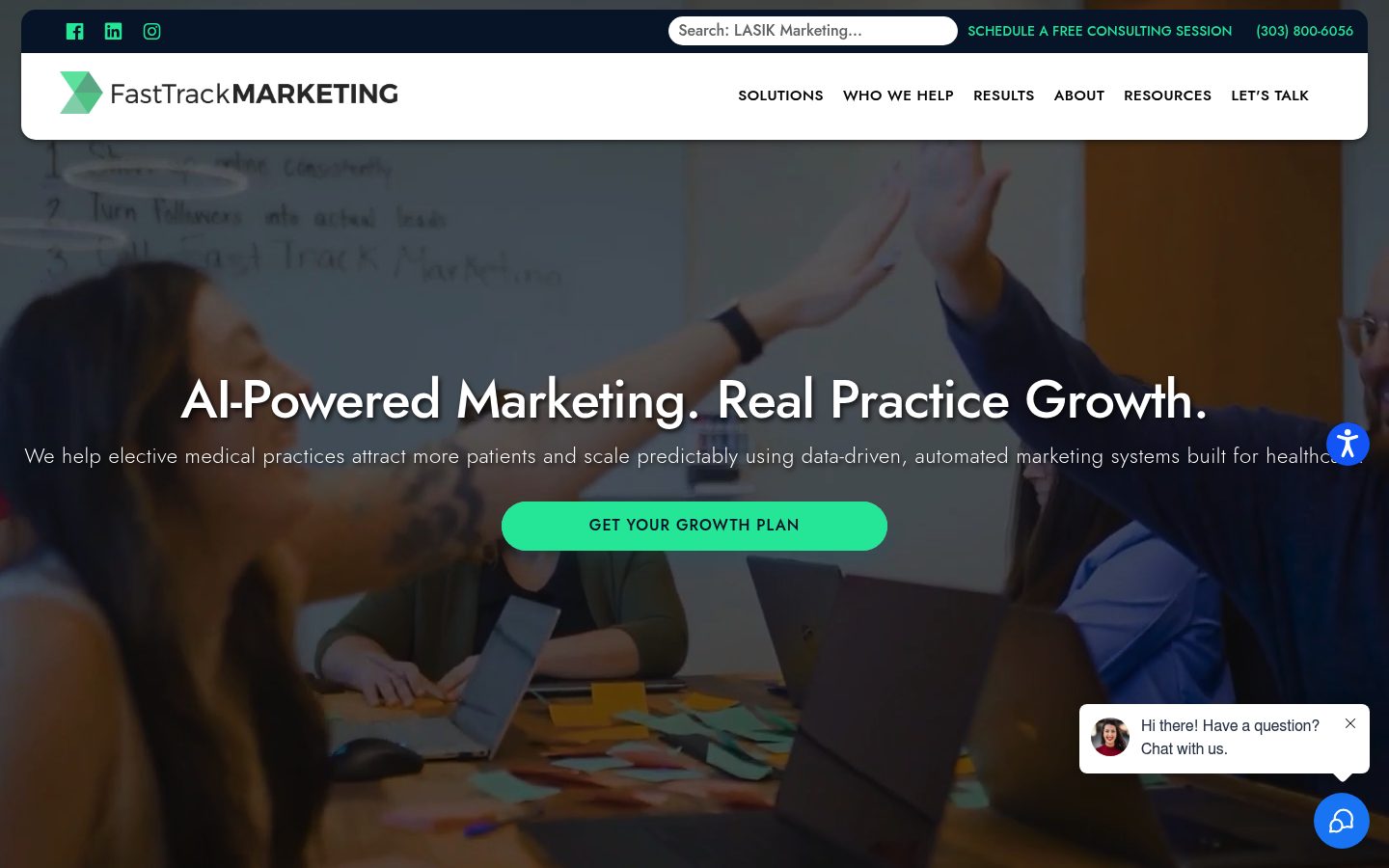 Fast Track Marketing website preview