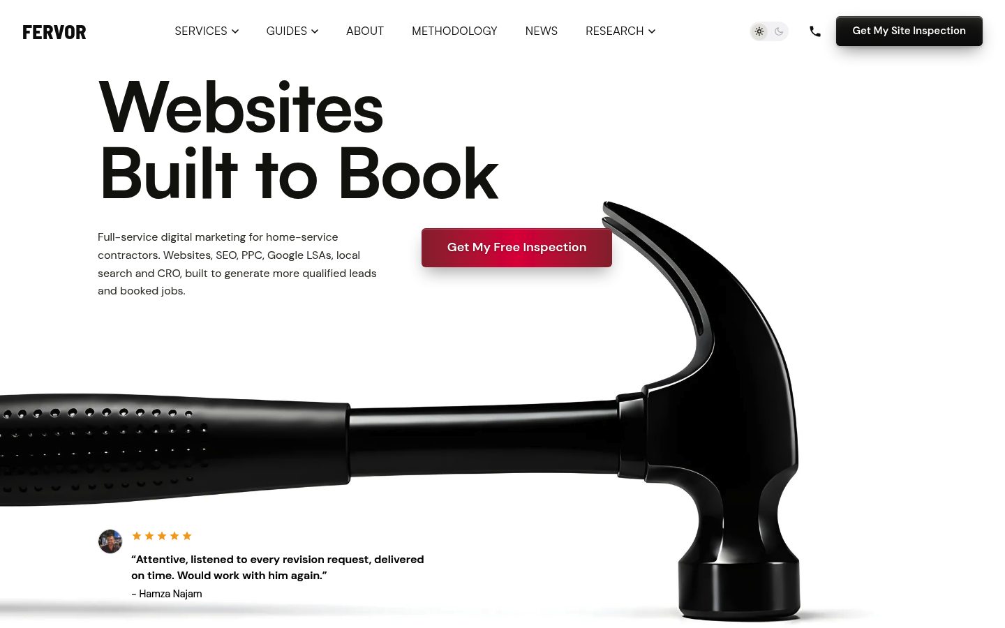 Fervor Studio website preview