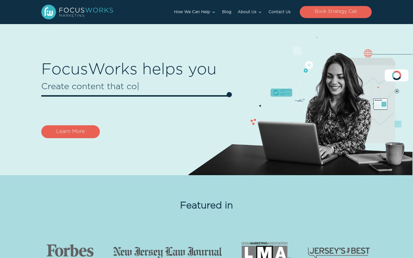 FocusWorks Marketing website preview