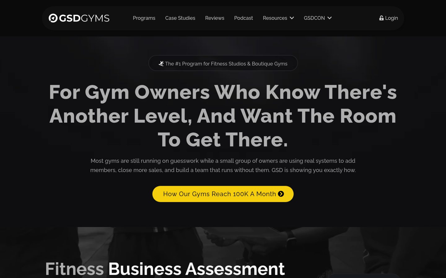 GSD Gyms website preview