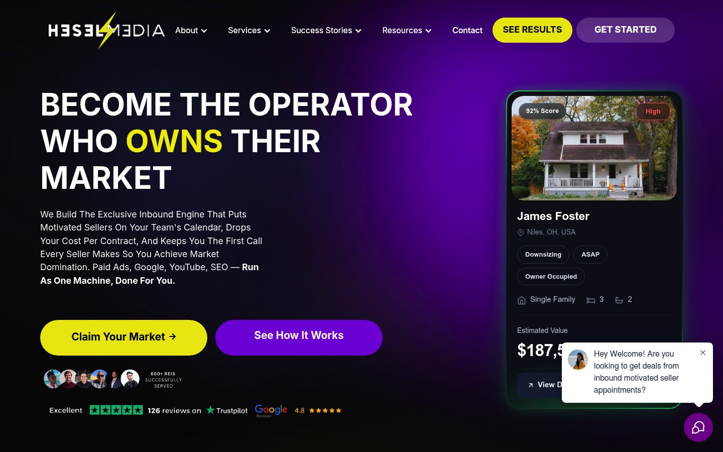Hesel media website preview