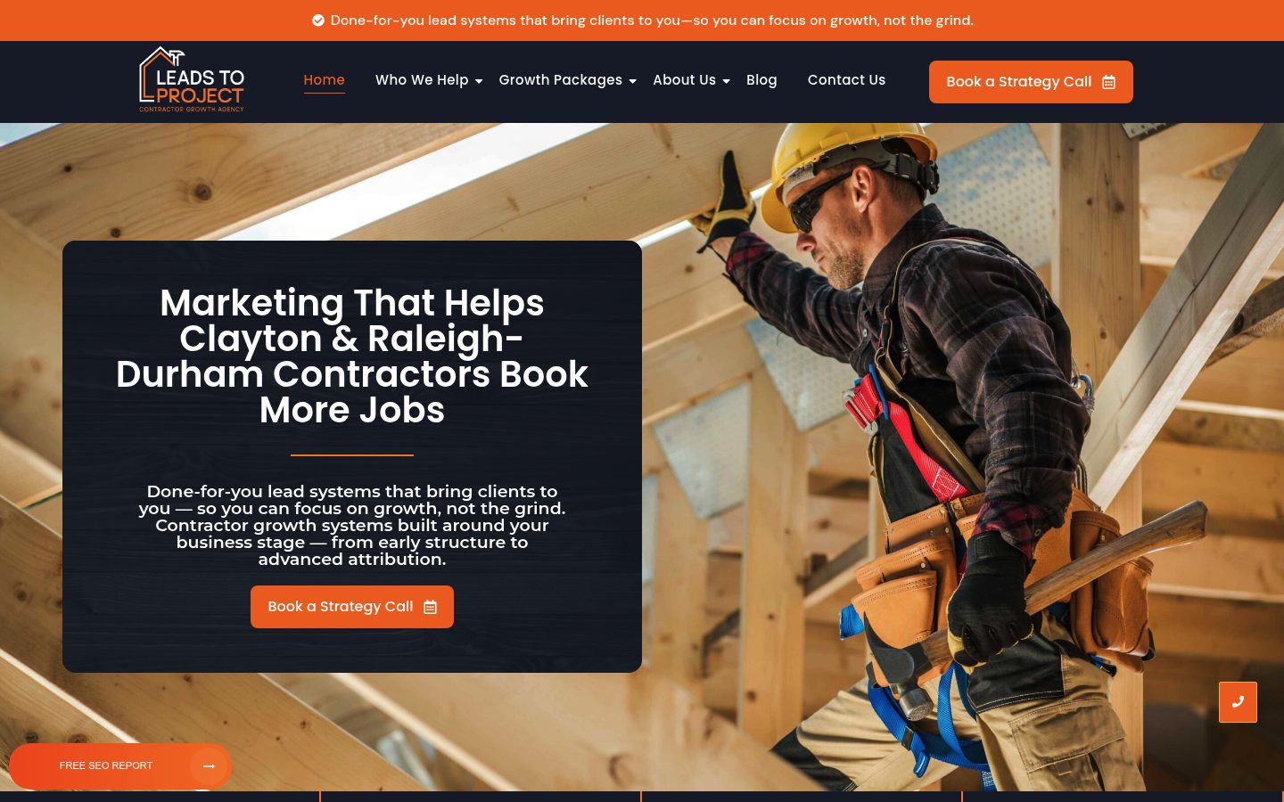 Leads to Project website preview
