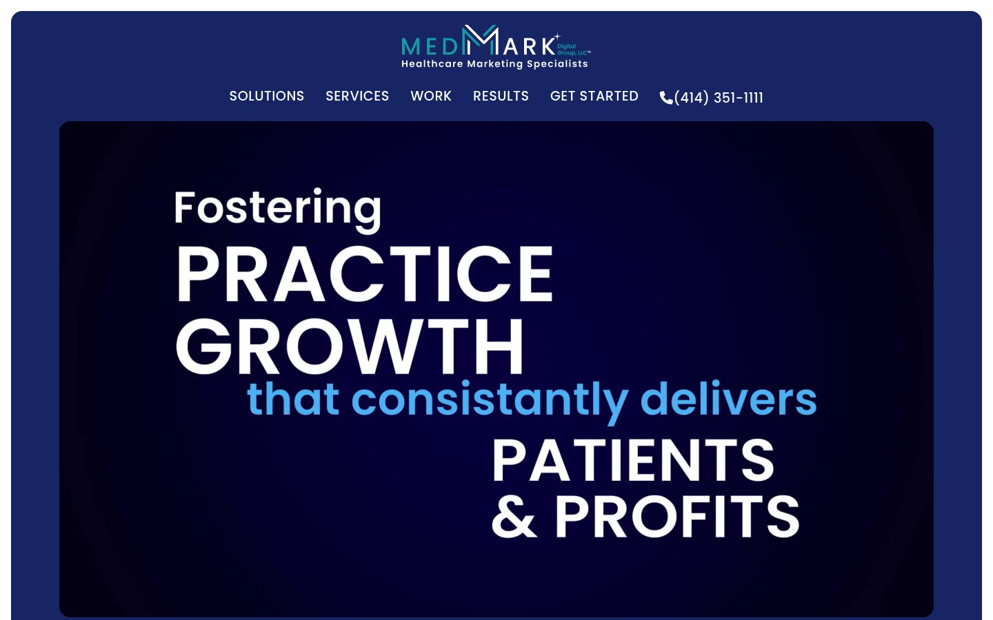 MEDMark | Healthcare Marketing Specialists website preview