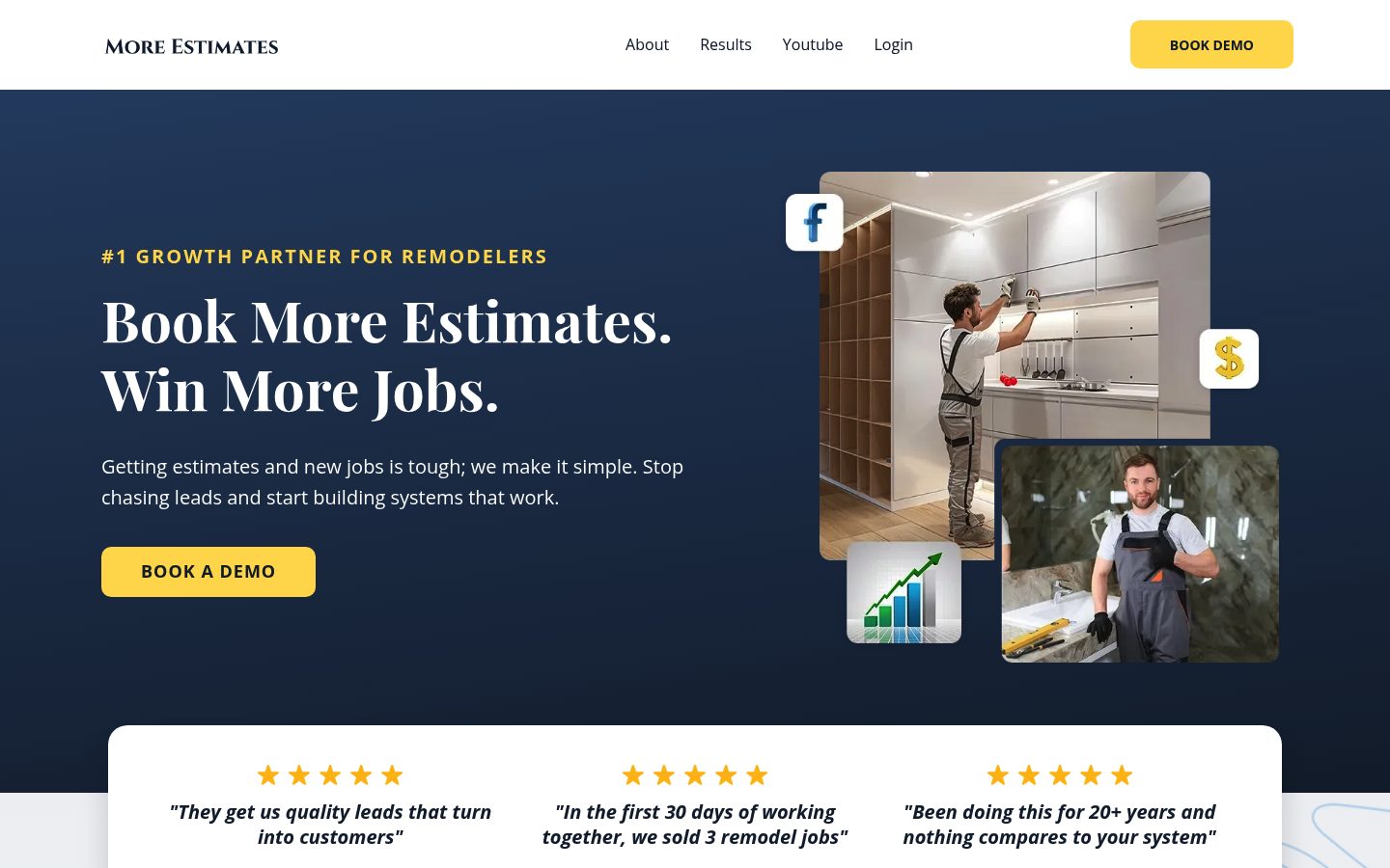 More Estimates website preview