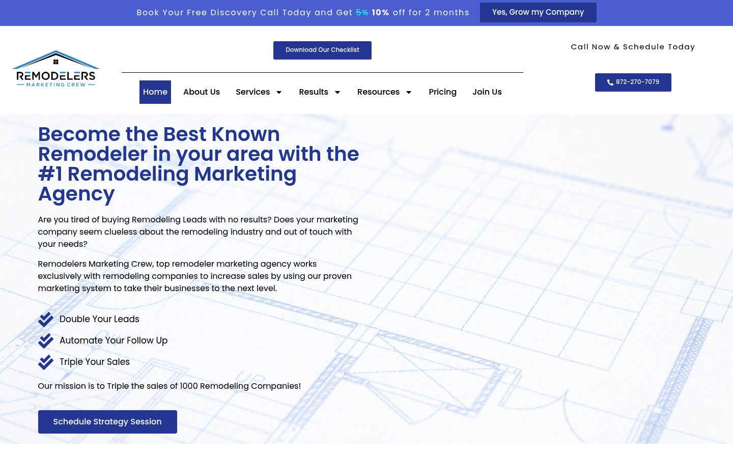 Remodelers Marketing Crew website preview