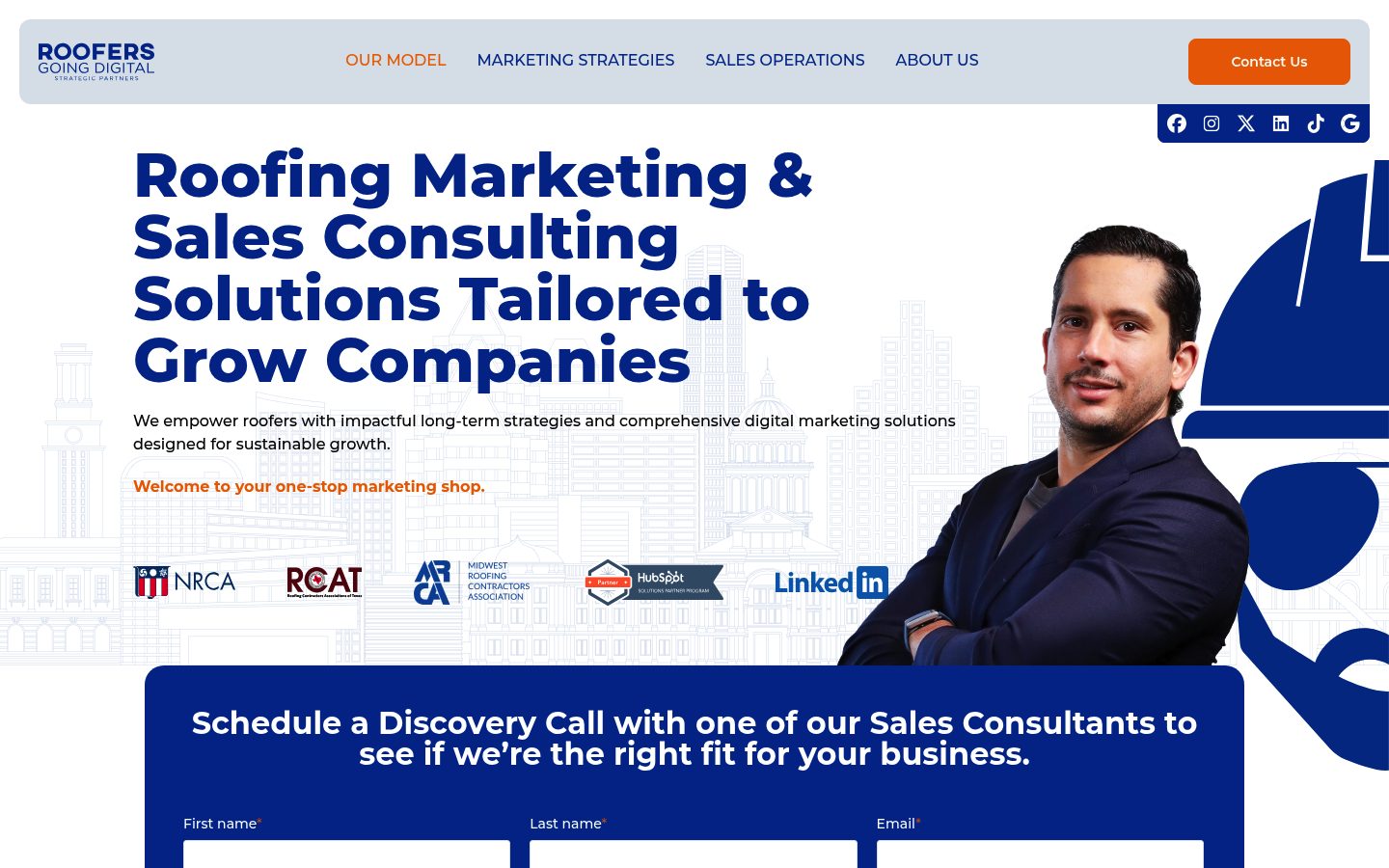 Roofers Going Digital - Partner of Yael Padilla website preview