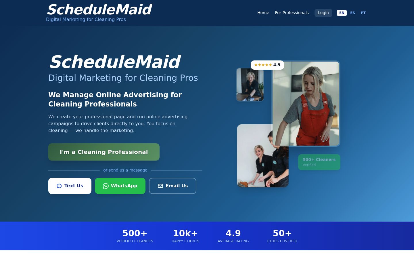 ScheduleMaid website preview