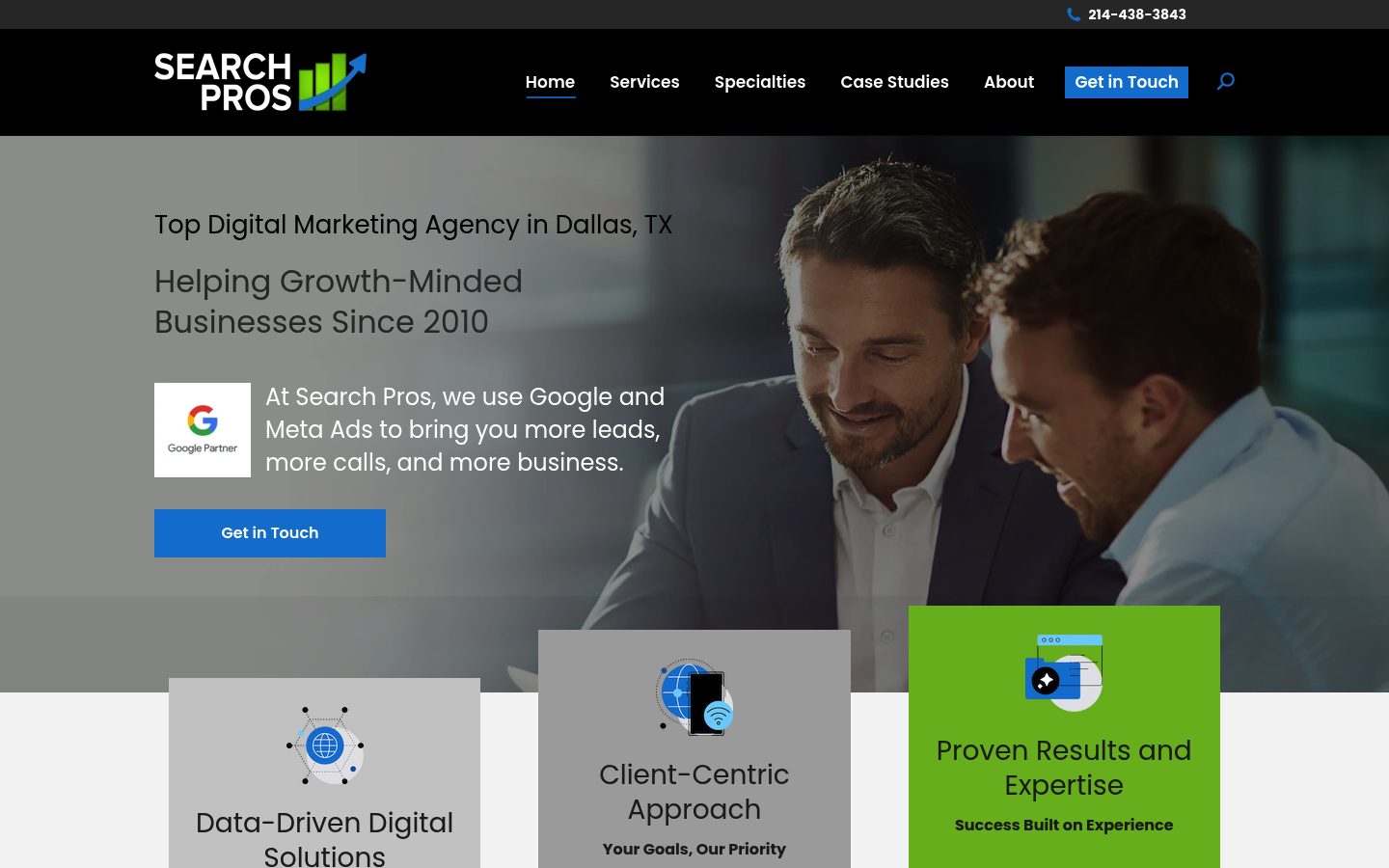 Search Pros website preview