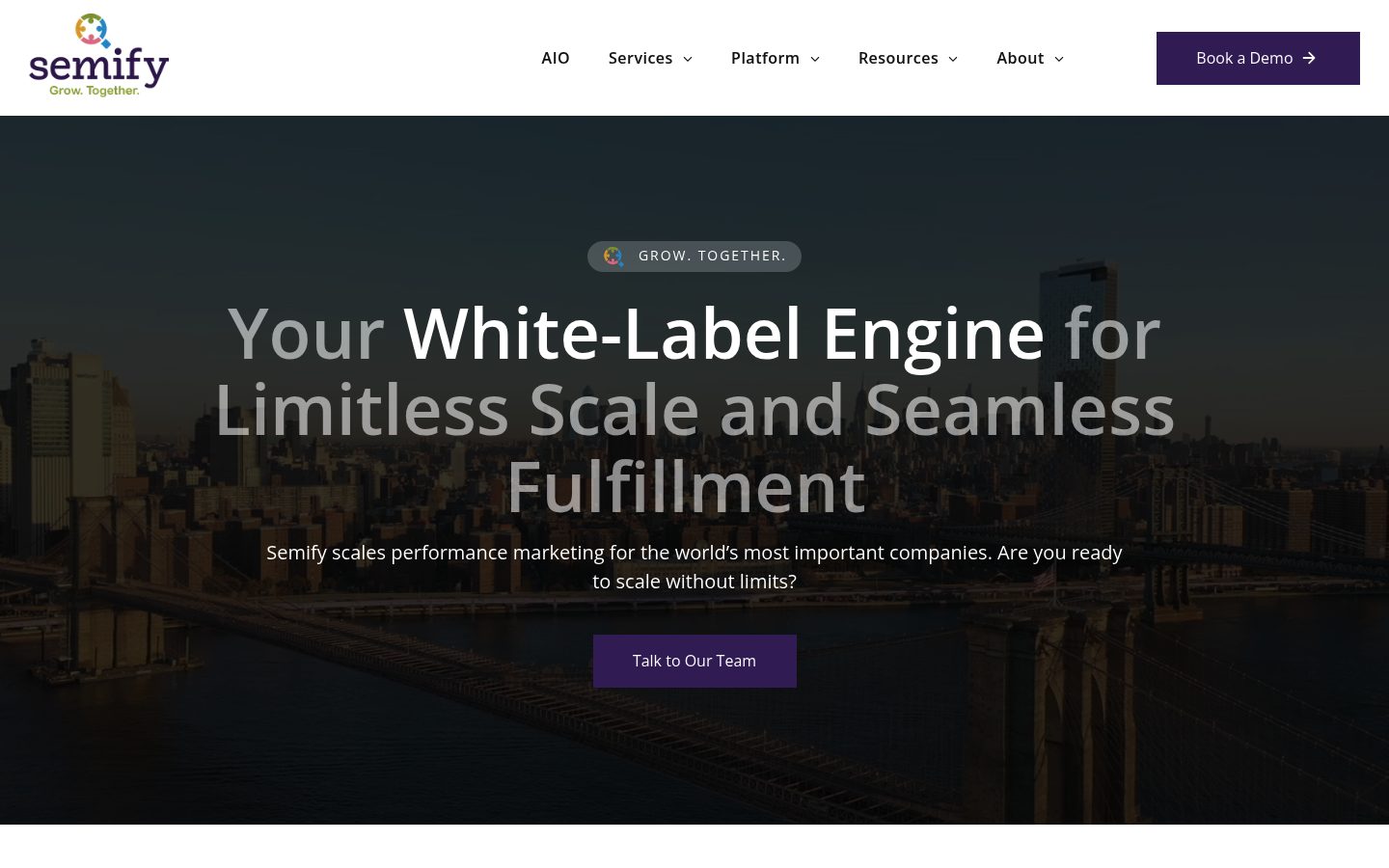 Semify website preview