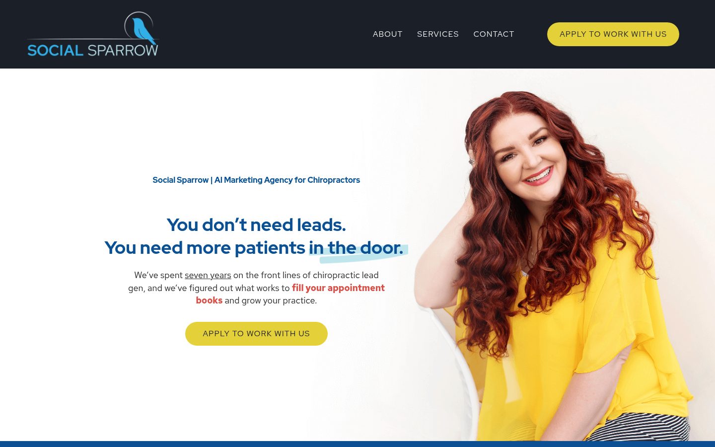 Social Sparrow website preview