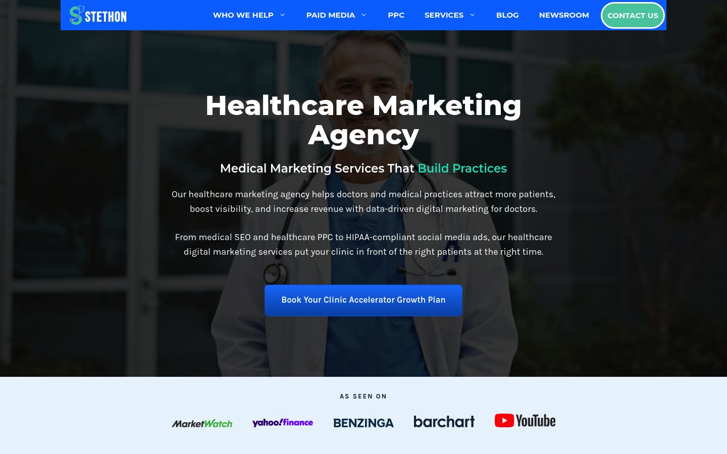 Stethon Digital Marketing website preview