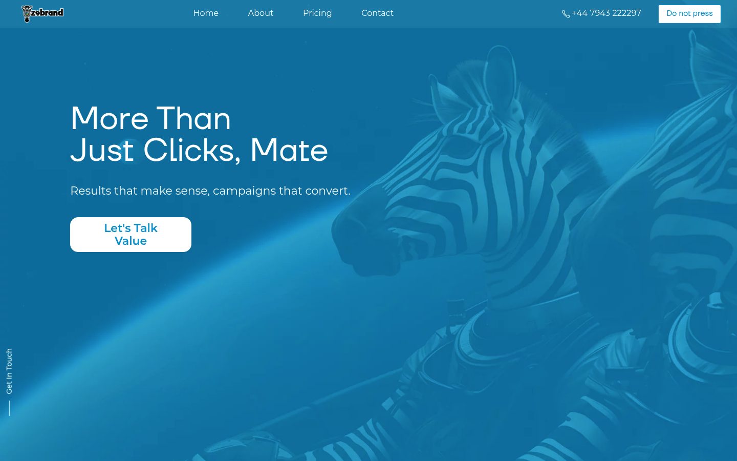 Zebrand website preview
